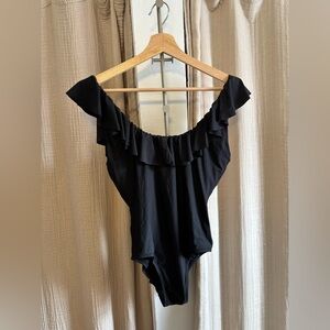 J. Crew Scoop Ruffle One-Piece- 6